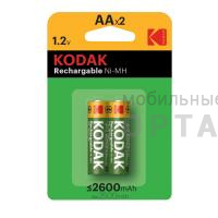 Аккумуляторная батарейка KODAK HR6-2BL (2600 mAh) [KAAHR-2/2600mAh] (40/320/12800)