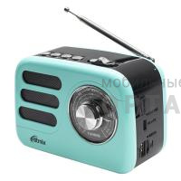 Радиоприемник трёхдиапазонный RITMIX RPR-033 AZURE, лазурный