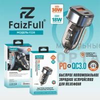 АЗУ блок питания FaizFull FZ28 PD30W, QC3.0 18W прозрачный