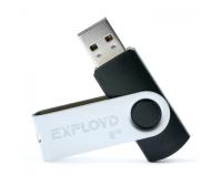 Флешка USB 8 Гб Exployd 620, USB2.0, пластик, чёрный