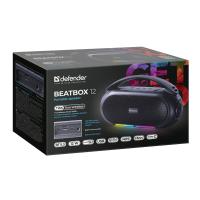 Аудио-колонка беспроводная DEFENDER Beatbox 12 12Вт, опции: BT/FM/USB/TF/MIC/RGB, черный (1/4)