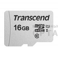 Карта памяти 16 Гб MicroSD Transcend 300S UHS-I U1 без адаптера