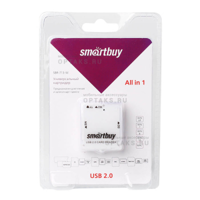 Картридер Smartbuy белый (SBR-713-W) (1/5)
